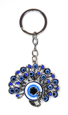 Swasti evil eye peacock Key Chain