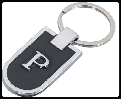 gtrp Keychain-P Letter Alphabet Metallic Key Chain Key Chain