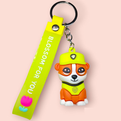 YuNiesto Appealing & Lightweight 3D Rubber Keyring (Dog with Cap Character) Key Chain