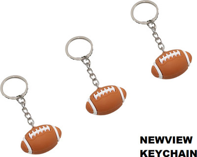 Newview Rubber ball keychain 3 american football keychain Key Chain