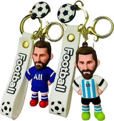 GKM Football Messi high quality 3D pvc charm keychain Key Chain