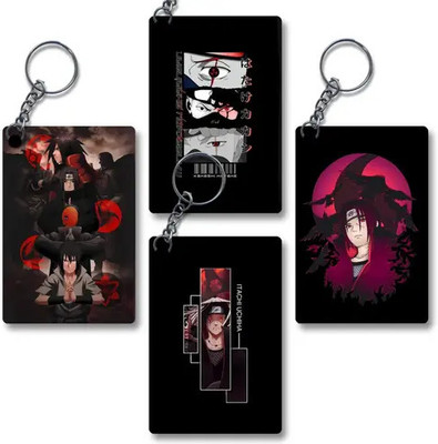 SFA 4-Piece Anime Keychain Set - Itachi Uchiha Naruto Collection Key Chain