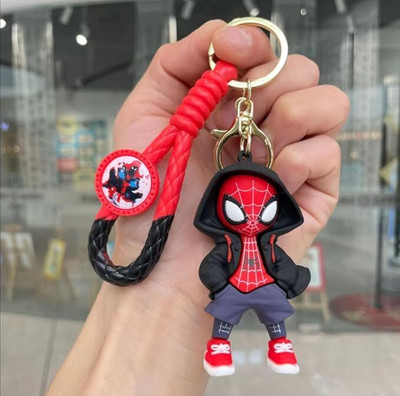 gtrp SpiderMan Cartoon Characters Keychain for Girls Boys, Cute Silicon Keychains 001 Key Chain