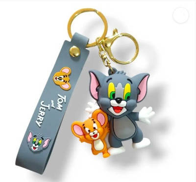 WowMax Tom and Jerry 3D Keychain – Premium Silicone, Stylish & Durable Key Chain