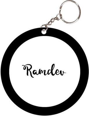 SY Gifts Ramdev Name Black Keychain Key Chain