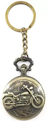 Filsfa Motorbike Pocket Watch Keychain With Key Ring Key Chain