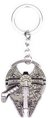 RV Mart Star Wars Millennium Falcon Keychain Grey Opener Metal Key Chain Key Ring Key Chain