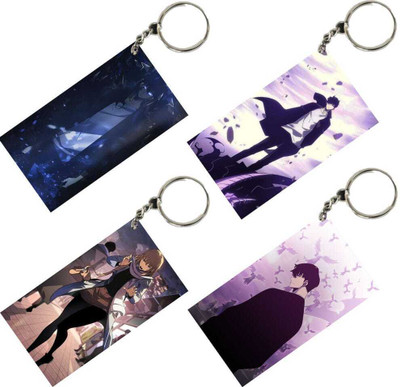 MITTRA Indiacraft SOLO LEVELING Anime Unique Style 4 pcs Combo Keychain Key Chain
