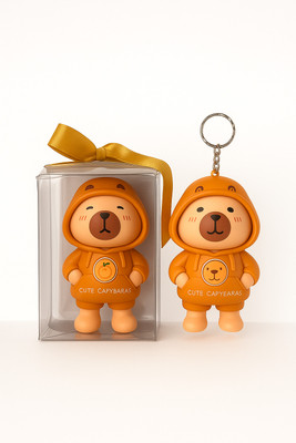 trollgadgets Capy Mood Face Changing Keychain – Cute Capybara Cartoon Toy with 3 Expressions Key Chain