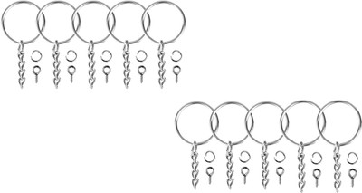 DIY Crafts Keychain Rings, Pack of 50 Pcs, Keychain Rings Keychain Rings with Chain an Key Chain