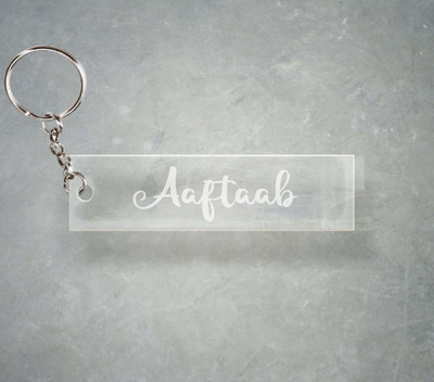 SY Gifts Aaftaab Name Transparent Engraving Keychain F1 294 Key Chain