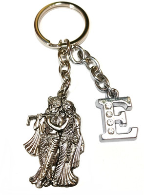 Meeko.com Radha Krishna with E Letter Key Chain Key Chain