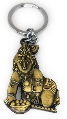 High Choice Ladoo BalKrishna Kanha Bal Gopala Dual Sided Metal Key Chain