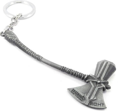 gtrp key Chain-key-Avengers-Infinity-War-Thor-Axe-Silver-Stormbreaker Key Chain