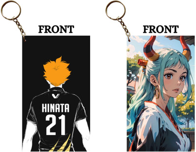 Hariyaali Enterprises LLP HINATA NUMER 21 X YAMATO NICE LADY Unique Style 2 pcs Combo Key Chain