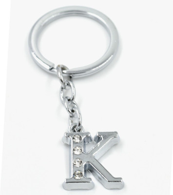 Meeko.com Alphabet K Metal Key Chain For Unisex with attractive Diamond Key Chain