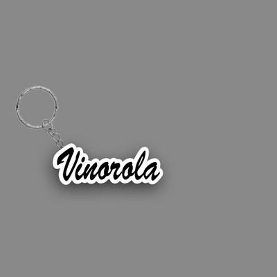 SY Gifts SYG Vinorola Name Keychain White And Black Key Chain