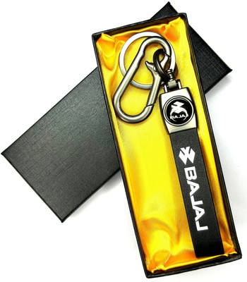 FLAMBE New Bajaj Bike Keychain premium Stainless steel Metal silver finish Key Chain