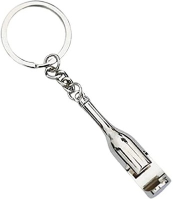 Sahib Collection Designer Bottle Opener Keychain (Silver) Key Ring and Key Chain