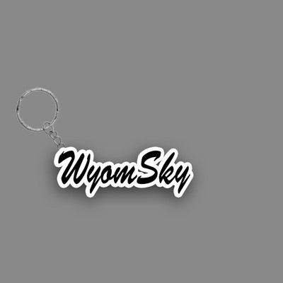 SY Gifts SYG WyomSky Name Keychain White And Black Key Chain