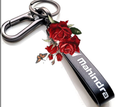 FLAMBE New Car New Logo Strip Leather Keychain Hook Keyring Key Chain