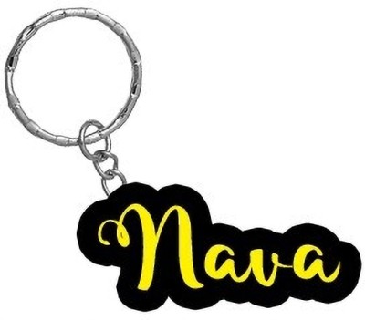 SY Gifts Nava Name Black Yellow Name Keychain Key Chain