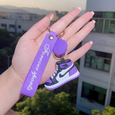 WHITE POPCORN Sneakers Shoe Keychain | Strap Charm & Hook | Key Chain