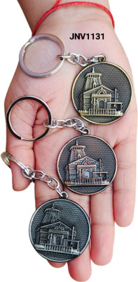 JNV Combo of Shree Kedarnath Dham Mandir 3D keychain (Pack Of 3) (Multicolour) Key Chain
