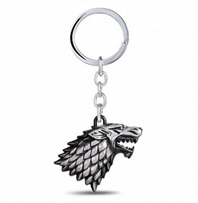 BBG NEW_GAme of Thrones Wolf face winter is coming metal high quality key chain Key Chain