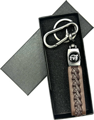 FLAMBE yamaha Brown Leather Design Belt Keychain Key Chain