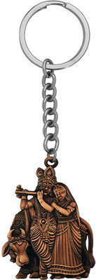 Shiv Jagdamba Shri Radha Krishna IdolCopper Keychain ShivSkey2022282 Key Chain