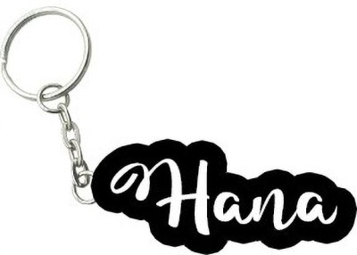 SY Gifts Hana Black White Name Keychain Key Chain