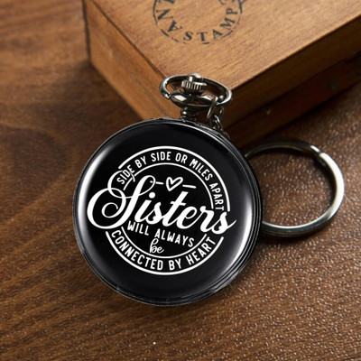 GT Gala Time Pocket-Watch Keychain Creative Rakshabandhan Gift(unique gift)Miles Apart Sister Key Chain