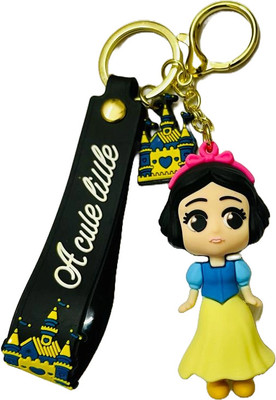 GKM Snow White Cute 3D pvc high quality strap hook keychain Key Chain