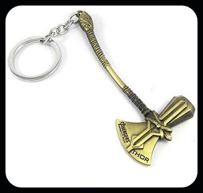 gtrp Top_Thor Axe Stormbreaker Marvel Avenger Superhero Golden Key Ring Key Chain