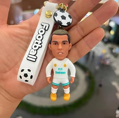 MARTIN Ronaldo CR7 Real mardin white Football 3D Rubber Mold for birthday gift Key Chain