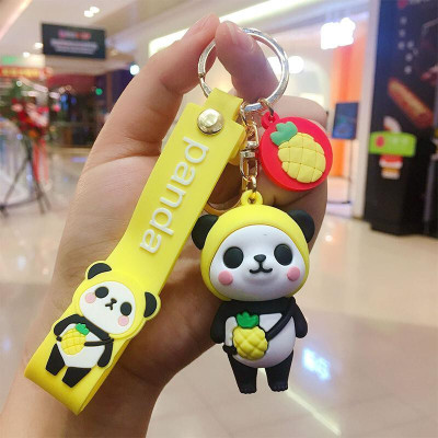 gtrp keychain-GQ Cute Cartoon Panda Doll Pendant PVC Key Ring Bag Decor Key Key Chain