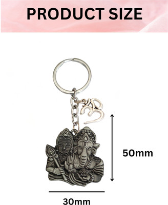 M Men Style Lord Ganesha Om Metal Key Ring – Keychain for CarBike & OfficeSkey616-603 Key Chain