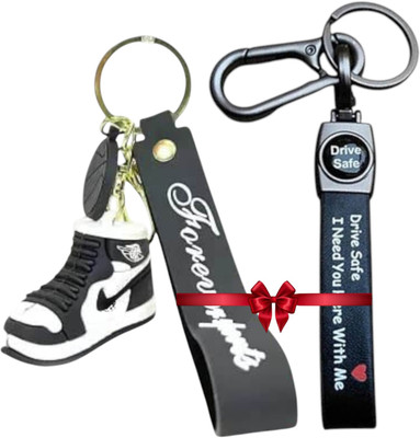NSV Pack Of 2 Key chain Drive Safe I Need Your Here With Shoes Car & Bike Keychain Key Chain