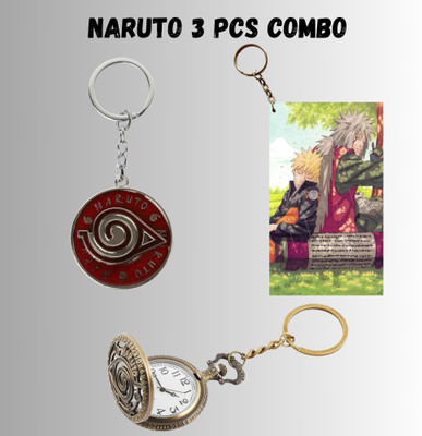 Hariyaali Enterprises LLP Naruto NARUTO AND JIRAYA HAVING A PEACE TIME TOGETHER Unique Style 3 pcs Combo Key Chain