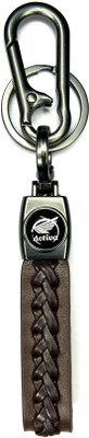 FLAMBE Activa Brown Leather Design Belt Keychain Key Chain
