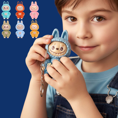 FlyTouch Cute Labubu Cartoon Keychain Gift for Bags, Purses, and Travel Use Key Chain