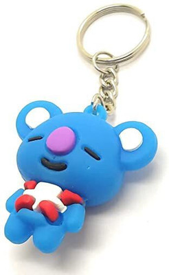 BBG NEW_Mini BTS Rubber Keychain and Keyring (Blue) Key Chain