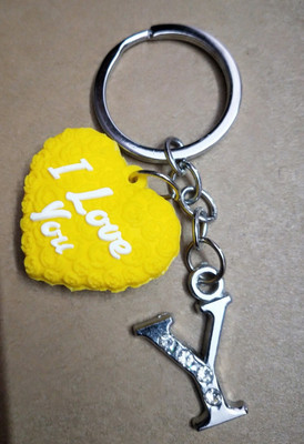 Meeko.com Keychain-Heart With Y Letter Bike Key Chain 01 Key Chain