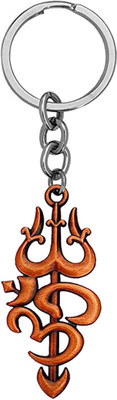 AFH Lord Shiva Om Trishul Copper Key Chain for Gifting, Good Luck and Protection Key Chain