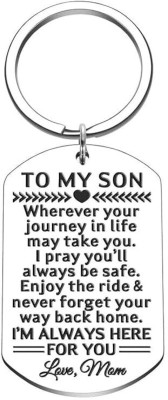 MOHIT CRAFT Mom to Son Gifts Keychain Birthday Graduation Christmas Gift New Driver Present Key Chain