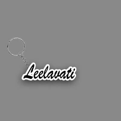 SY Gifts SYG Leelavati Name Keychain White And Black Key Chain