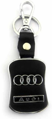 BBG FK_Black Fancy Audi Leather Metal Locking Key Chain Key Chain Key Chain