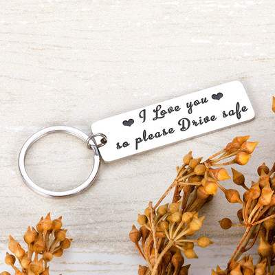 Myurawells Drive Safe Handsome I Love You Keyring Gift for Boyfriend Husband Key Chain