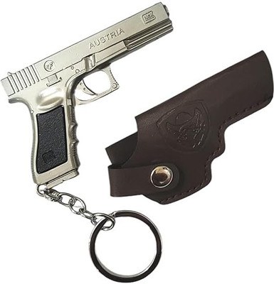 GIFTZI Revolver Pistol Metal Keychain – Gaming Style Key Ring Key Chain